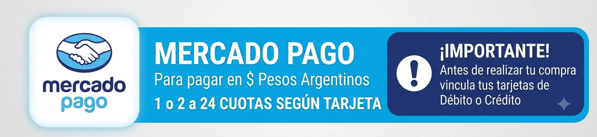 Mercado Pago — pagar en pesos argentinos, de 1 a 24 cuotas según tarjeta
